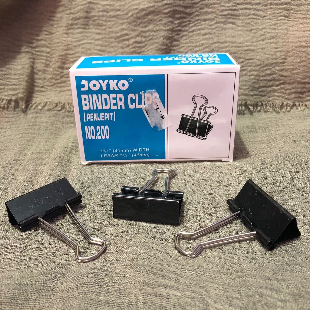 

Binder clip/klip (PENJEPIT) Binder Clips JOYKO No.200 ORFIGINAL