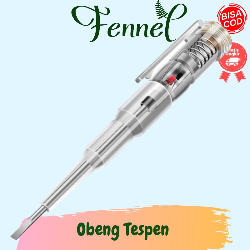 Obeng Tespen Tester Pen Dengan Indikator LED 70-250 V Non Kontak B09