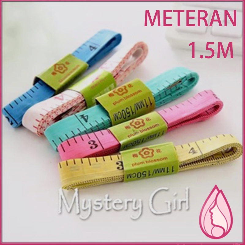 Mysterygirl - Meteran Mini Gulung 150CM / Meteran Baju / Tailor Ruler Meter / Meteran Alat Ukur Kain Baju Lingkar Badan