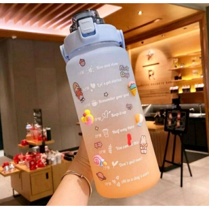 botol minum virall free stiker 2D + 3D