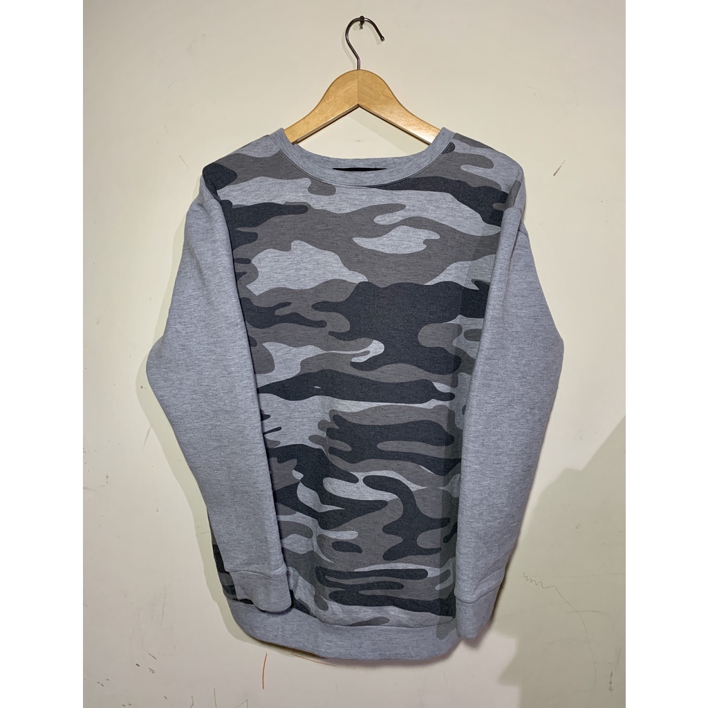 Heather Grey Camo crewneck camouflage navy seal size M - second