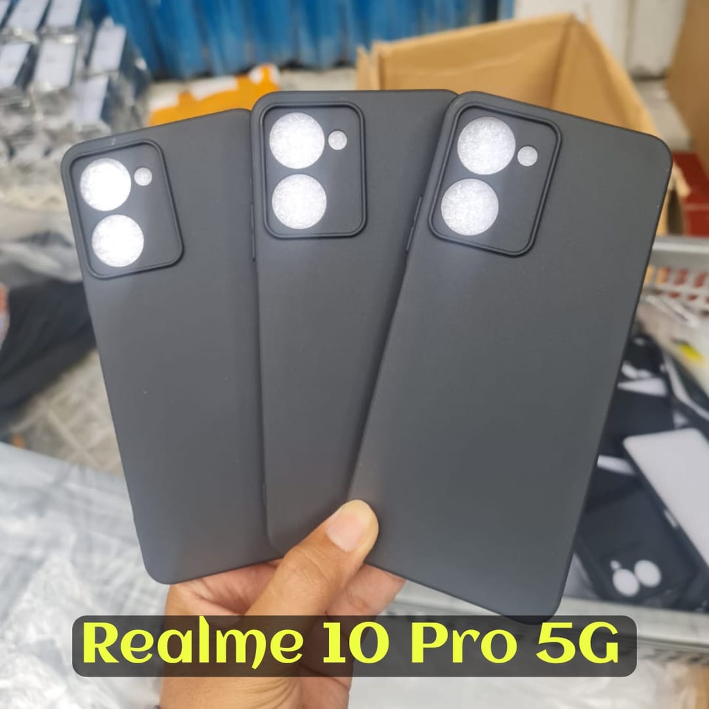 Promo Case REALME 10 PRO 5G / REALME 10 PRO PLUS / REALME 10 Case Black Casing Premium Slim Exellent Cover | Soft Matte | Soft Case Macaron