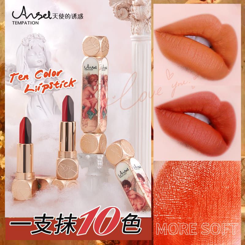 Bilian Lipstik Angel-Color, Lipstik Silky Bibir Warna Penuh . lipstik angel 10 warna