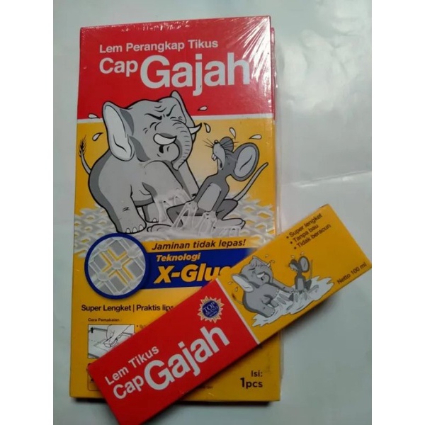 Lem Tikus Cap Gajah Original/Lem Tikus 2 pcs (Papan Dan Odol)