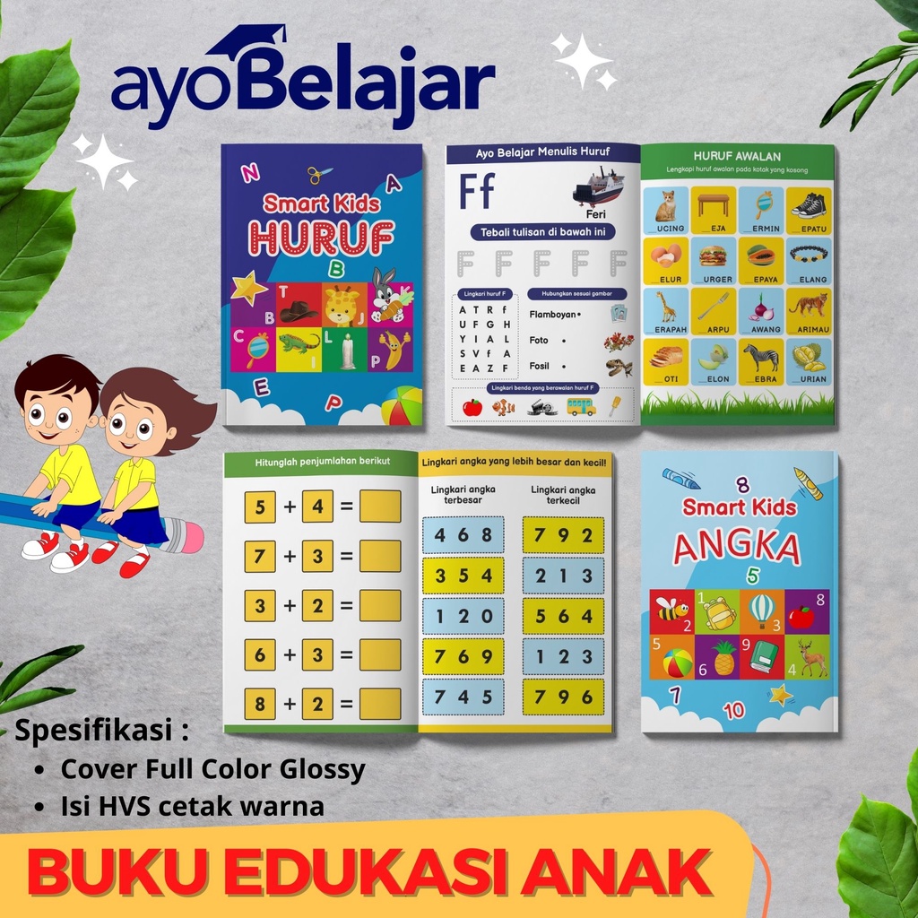 

Buku Edukasi Anak | Buku Pintar | Belajar Huruf | Belajar Perhitung | Belajar Angka | Smart Kids
