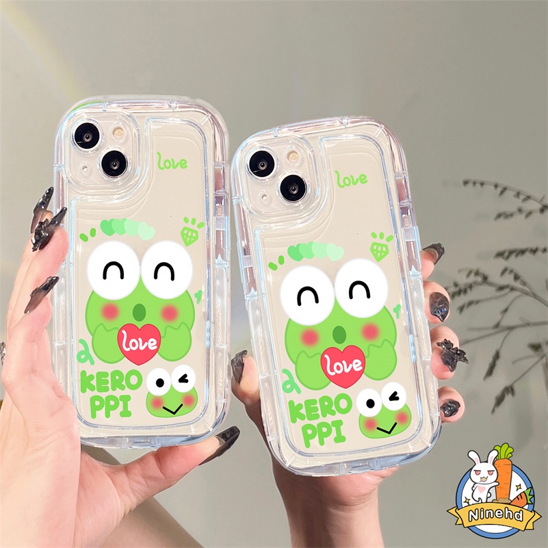 Soft Case Pelindung Sabun Katak Kecil Bahan Silikon Bening Anti Jatuh Untuk iPhone 14 13 12 11 Pro Max X Xr Xs Max 8 7 6 6s Plus SE 2020