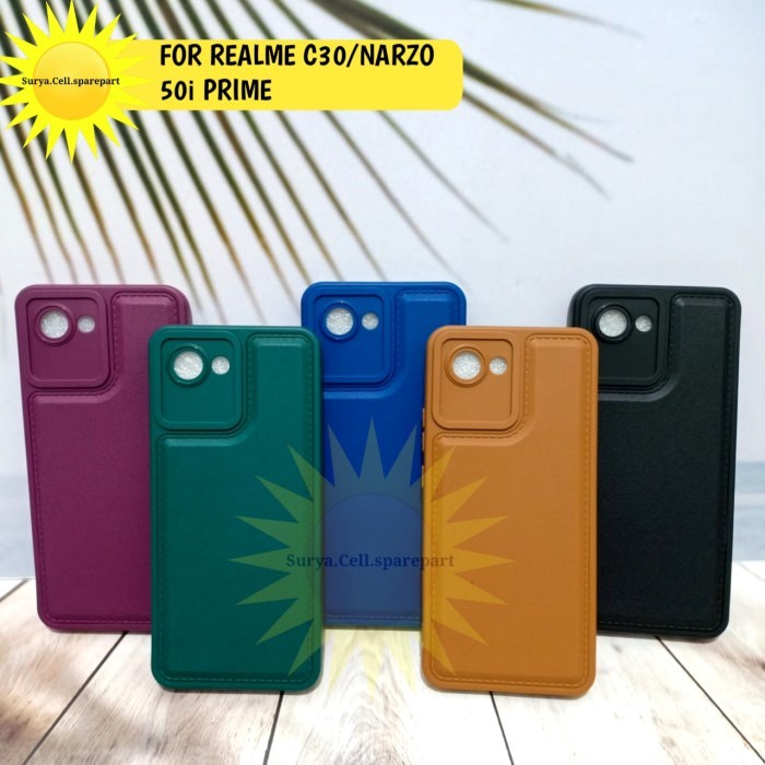 Case Square Leather Pro Realme C30 Realme C31 Realme C33 Realme C35