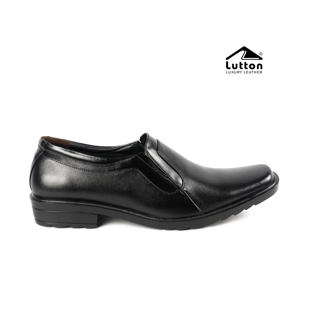 Sepatu Pantofel Pria Kulit Sapi Asli 100% -  Sepatu Pantofel Hitam Pria Formal Kantor- Ready Size Jumbo 44 45 - 2018 FINIS