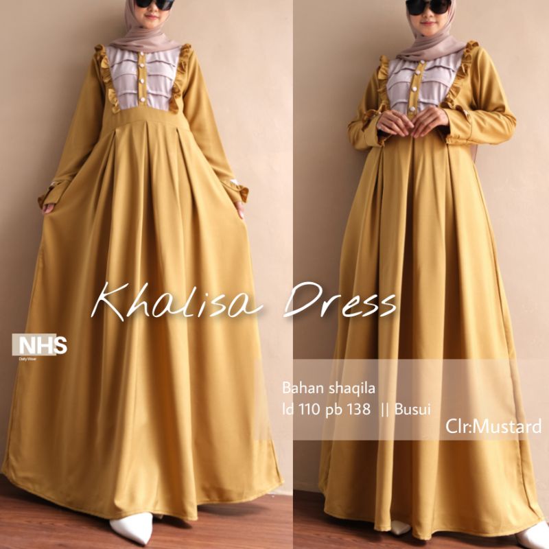 khalisa gamis dress kekinian