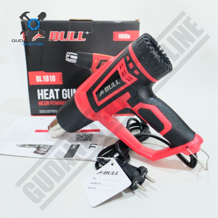 Heat Gun BL1818 BULL / Mesin Hot Gun Pistol Mesin Pemanas Stiker Kaca Film BL 1818 BULL