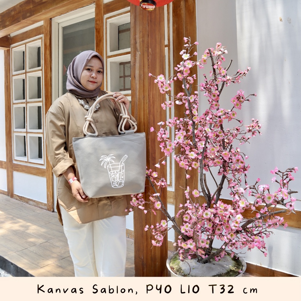 Tas Kanvas bisa custom | nevset bag | tas promosi | tote bag menerima pesanan ready banyak tas Totebag sablon tali sumbu