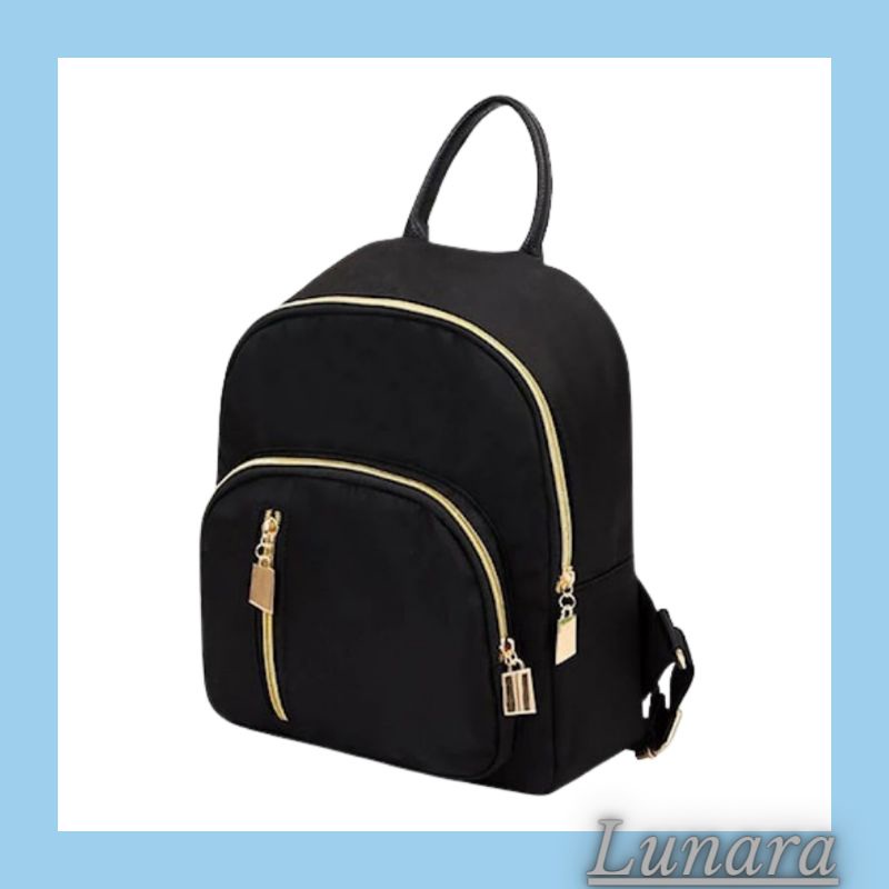 PROMO  Tas Ransel sekolah Wanita Perempuan SELVI Fashion wanita Backpack Cewe/Cewek Kecil Mini Hitam