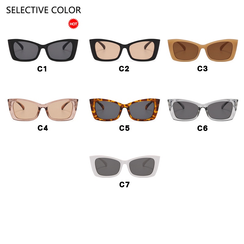 (YUZHU) Busana Barat Berongga Candi Mata Kucing Kacamata Bingkai Kecil Desain Mode Baru High End Sense Sunglasses