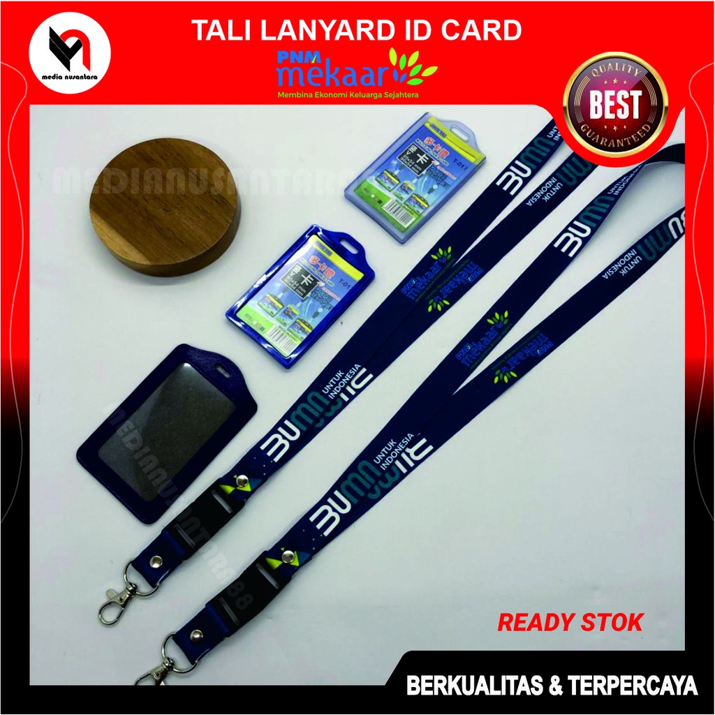 

Lanyard ID Card BUMN PNM MEKAR Lengkap Dengan Holder Printing 2 sisi Berkualitas
