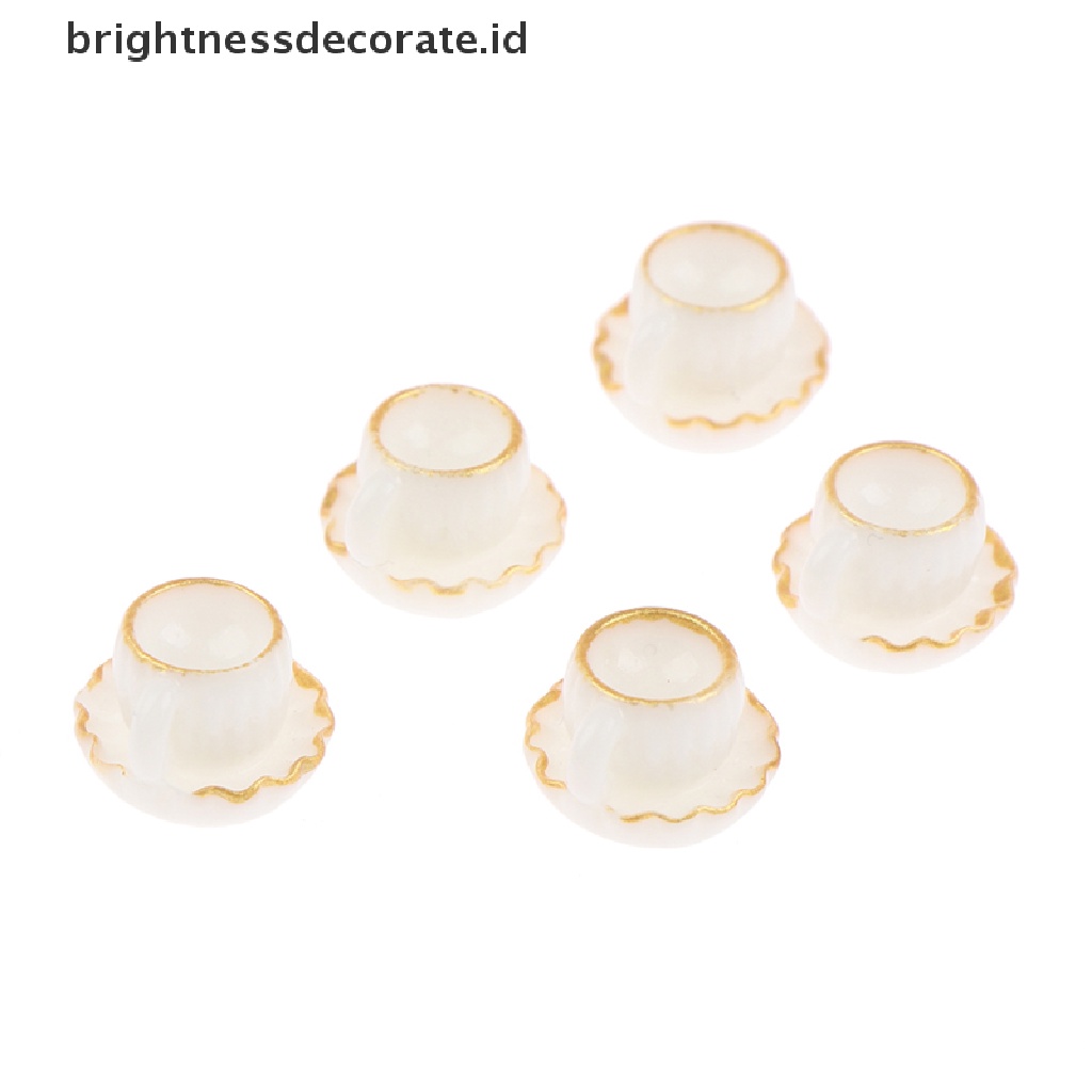 [Birth] 5pcs Miniatur Rumah Boneka Model Cangkir Kopi Mini Aksesoris Dekor Dapur [ID]