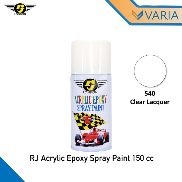 RJ London Acrylic Epoxy Spray Paint 150 cc Clear Lacquer 540 Top Coat