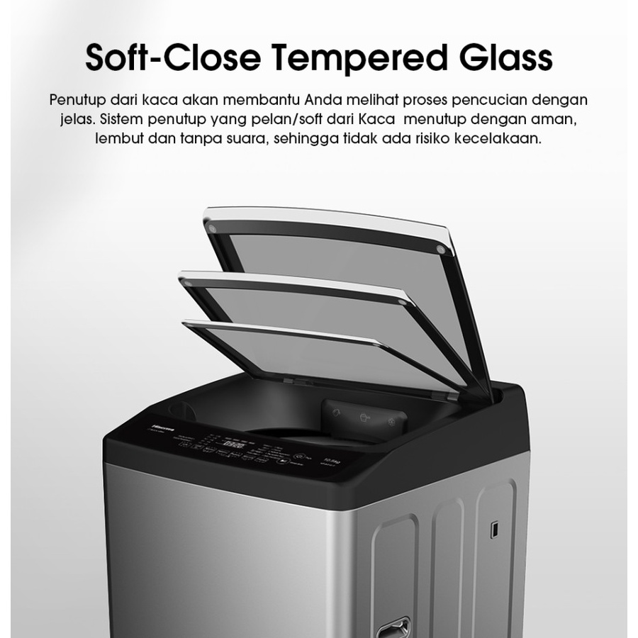 Hisense Mesin Cuci 1 Tabung Top Loading 10 kg 10.5 kg Washer WTJA1101T