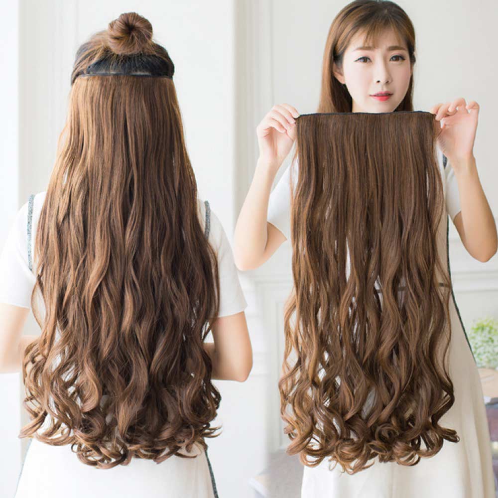 Hair Clip Extension - Highlight Rambut Sambung Palsu - Fashion Wanita Korea - Headpiece Warna Warni W8124 ( Group )