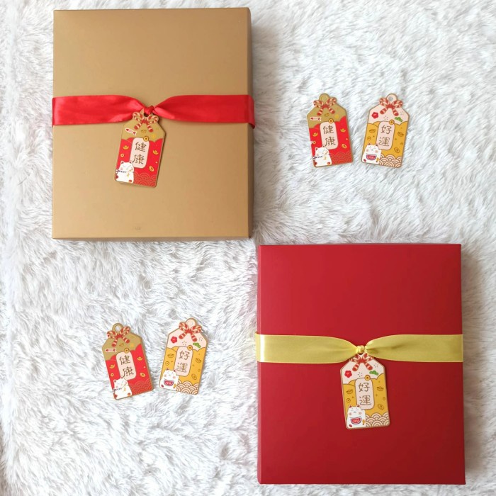 

✨READY✨ -(5 PCS) Dus Sekat 30 IMLEK CNY Packaging Nastar Coklat Hampers Mochi - Merah, Dus Tanpa Tag- 1.1.23