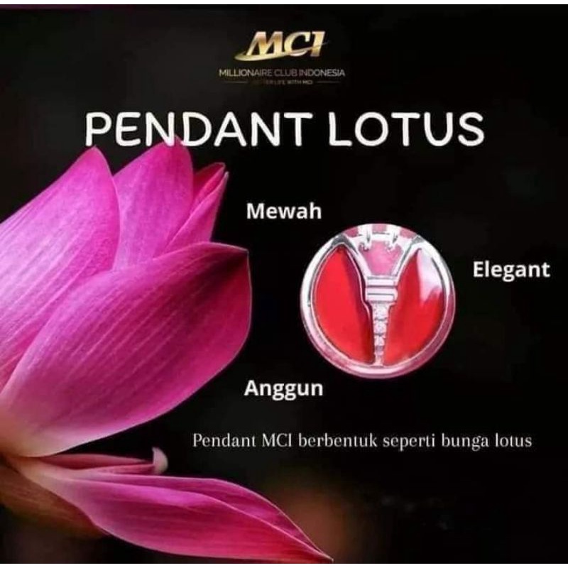 pendant lotus merah #kalung kesehatan ori mci