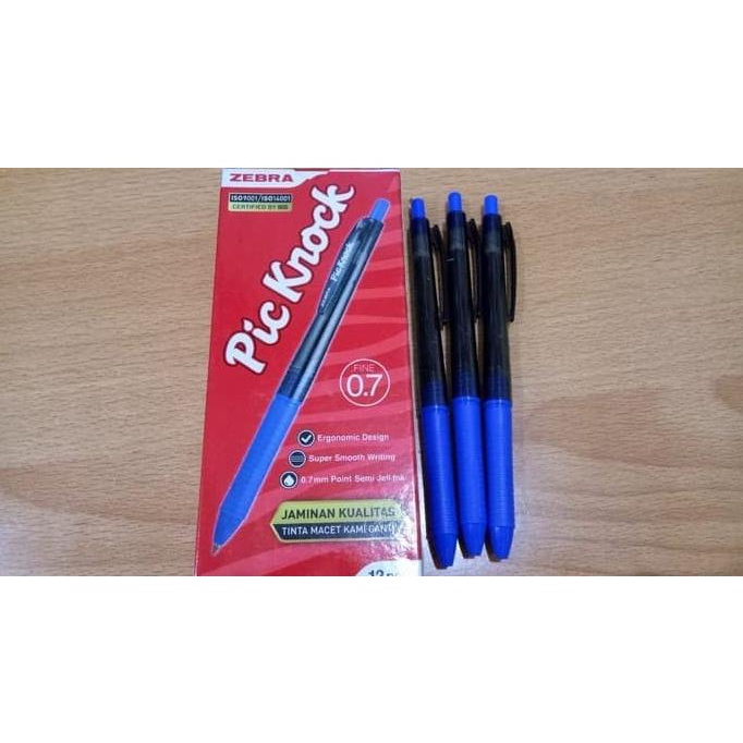 

HRG DISKON ZEBRA. PENA SEMI GEL PIC KNOCK 0.7mm (BIRU) (PERLUSIN)