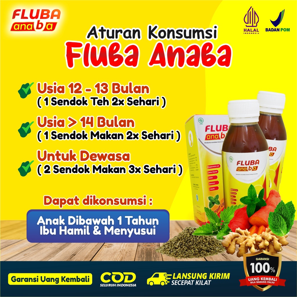 BISA COD!! FLUBA ANABA Madu Herbal Atasi Flu Batuk Berdahak Dan Radang Tenggorokan Anak | Original Madu Herbal Obat Flu Batuk Anak / Obat Flu Anak / Obat Batuk Anak / Obat Pilek Anak / Radang Tenggorokan - Madu Fluba Anaba Kids Halal BPOM