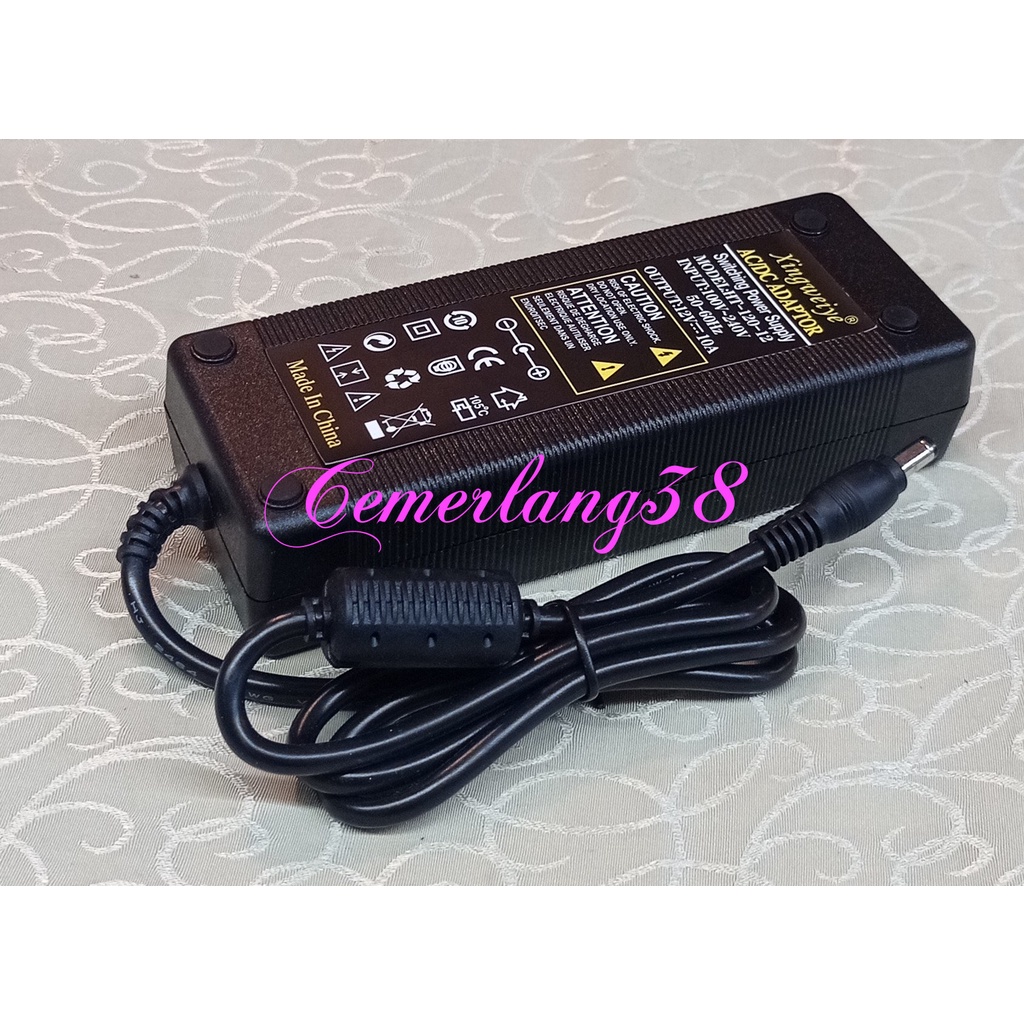 adaptor 12v 10A CCTV DVR HIKVISION HI SHARP XMEYE promo 12 v 10A BAGUS