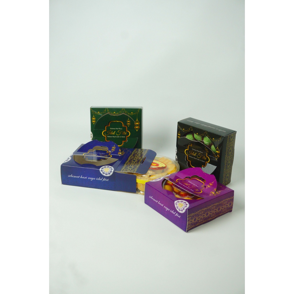 

Box Toples Kue Kering 250 gr "Premium" isi 1 - (12,5x12,5x5 cm) Slide/Jinjing/Kuker 250gr/Box/IdulFitri/EidMubarak