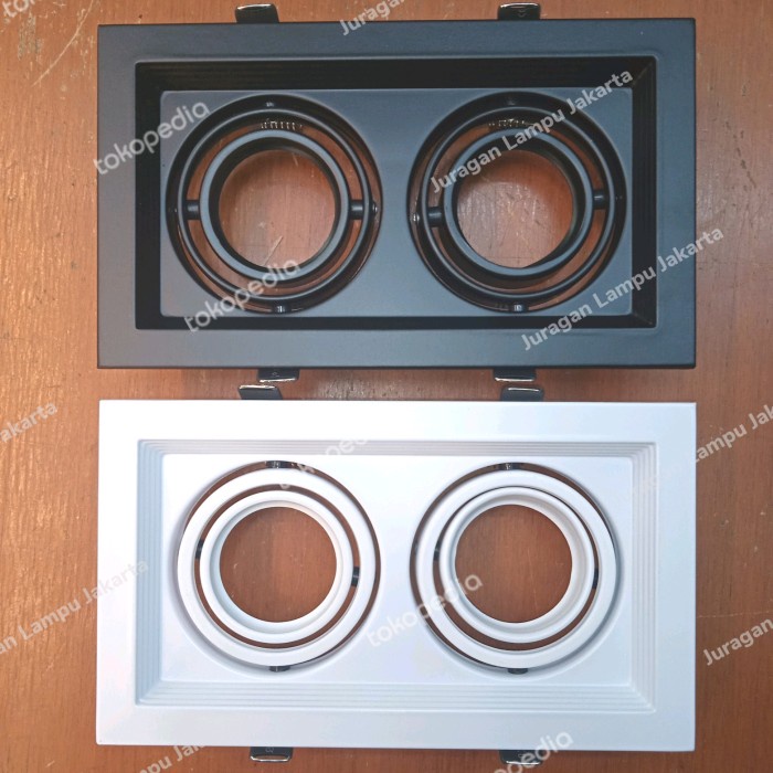 Fitt Kap Lampu Mr16 Halospot 2Gang Kap Halogen Mr16 Isi 2 Gang