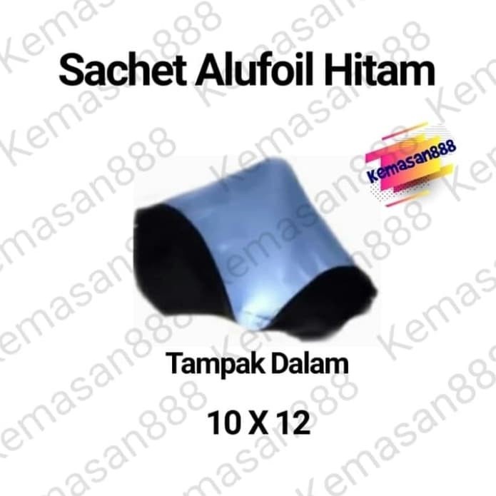 

Terlaris ✨ -Sachet Alufoil Hitam 10 X 12.isi 100 Pcs. Kemasan kopi.- 2.1.23