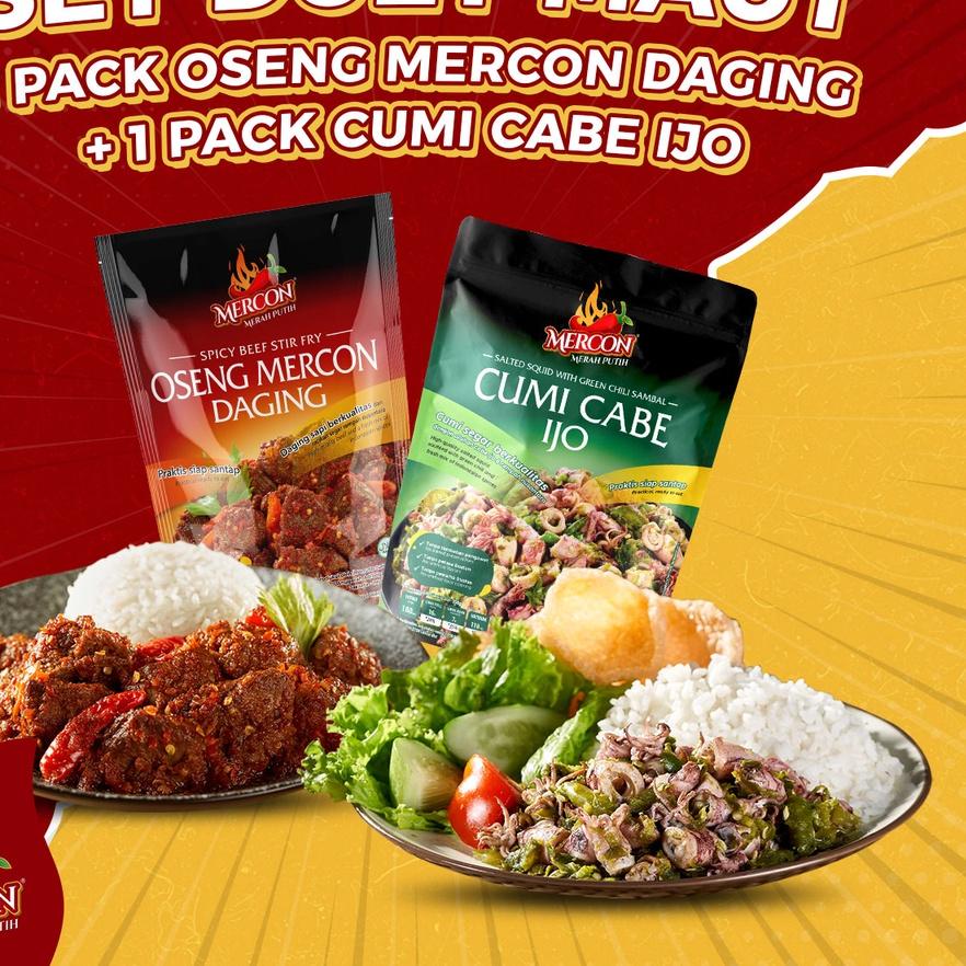 

PROMO [KI3] Mercon Merah Putih - Set Duet Maut || Oseng Mercon Daging + Cumi Cabe Ijo