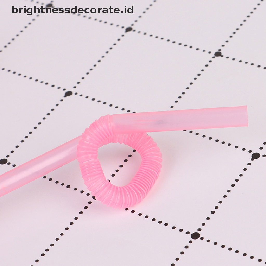 [Birth] Love Heart Double Straw Sedotan Tabung Minum Fleksibel Unik Aksesoris Bar [ID]