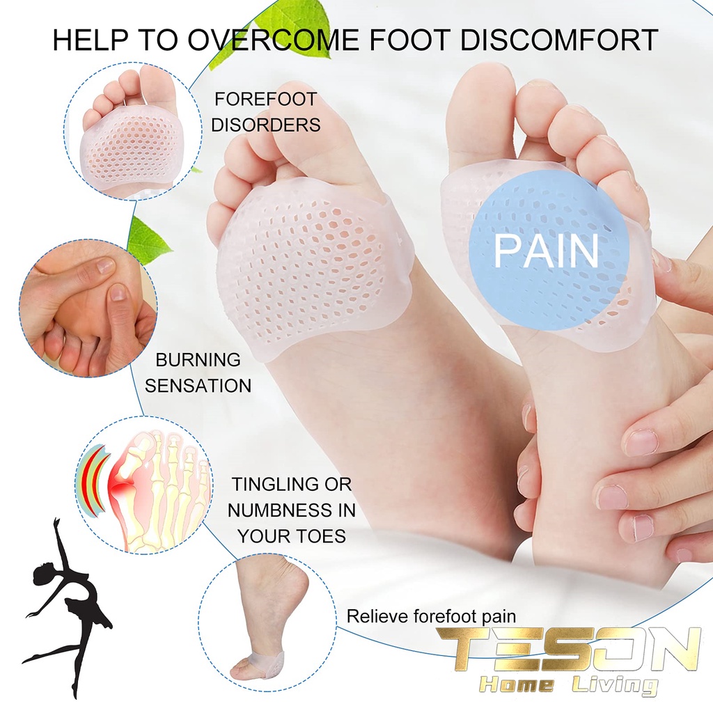 Bantalan Dampal Kaki Alas Sepatu Insole Silikon Metatarsal Cushion