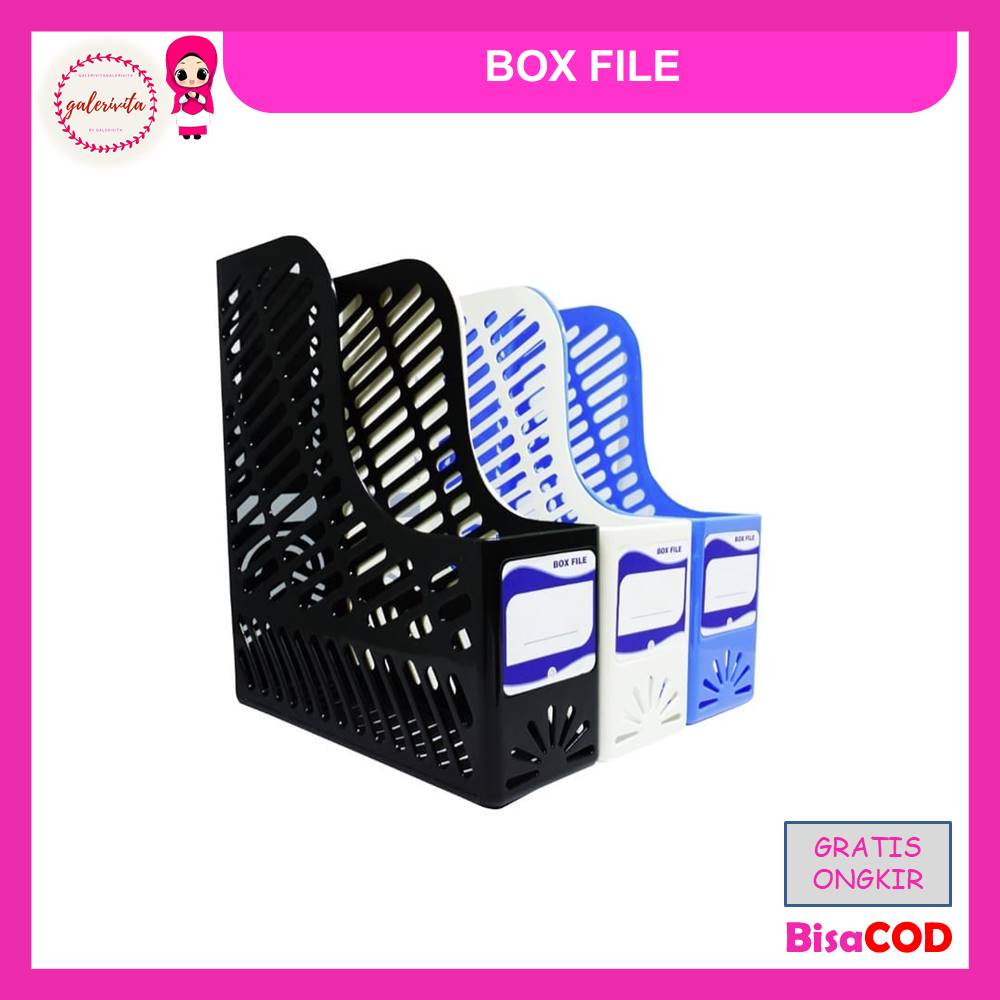 

Box File Premium Tebal Bahan Plastik PVC Tebal / Kotak Penyimpanan Dokumen