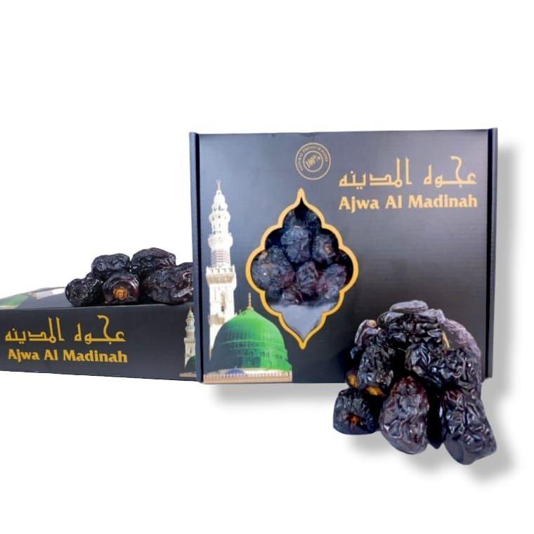 

Terlaris Kurma Ajwa//Kurma Nabi Aliyah Madinah Kemasan Premium Dus 1kg JNK