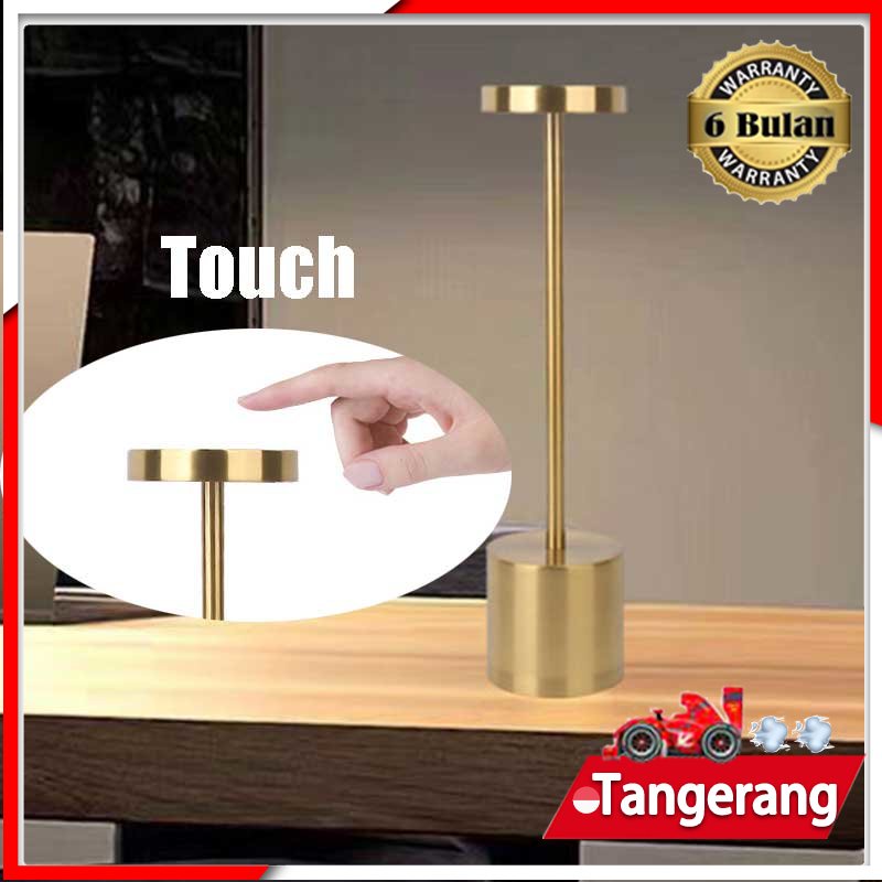 Metal Table Lamp Portable Metal Desk Lamp Bar Table Lamp Cordless LED Rechargeable Untuk Restaurant Kafe Batang