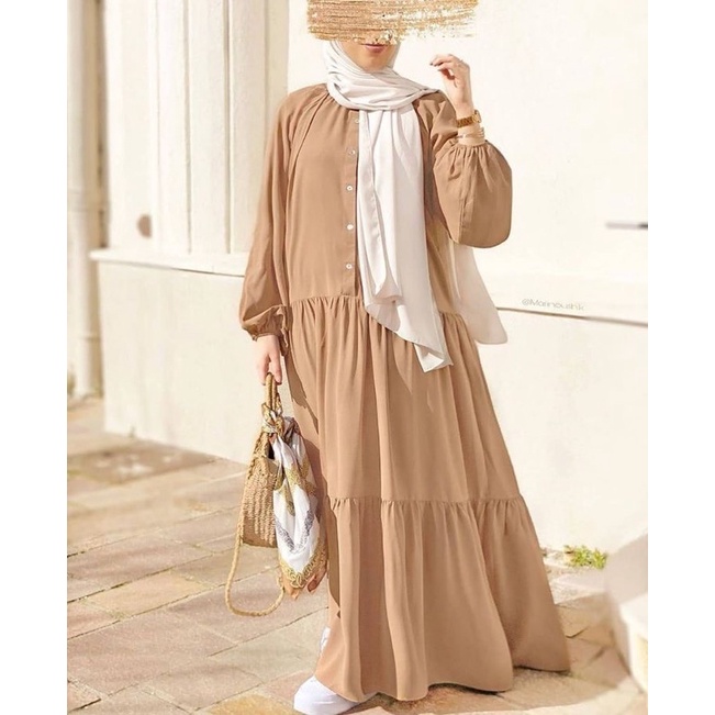 GAMIS JUMBO BIG SIZE LD 130 BUSUI RESLETING ZIPPER GAMIS CRINKLE KAIN ADEM JATUH MURAH LENGAN PANJANG GAMIS LEBARAN 2023
