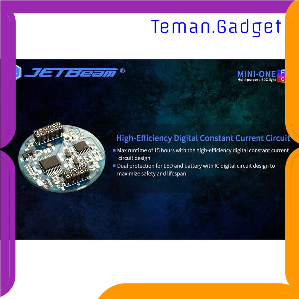 TG-SNT JETBeam Mini One Senter LED  XP-G3 500 Lumens with RGB + UV Light