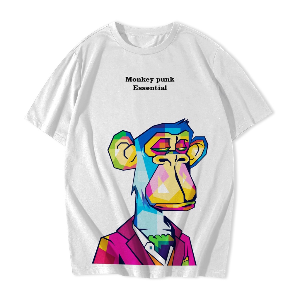 Mokokomo Kaos T-shirt Cotton Combed 24s Monkey Oversize Atasan Oversize Unisex