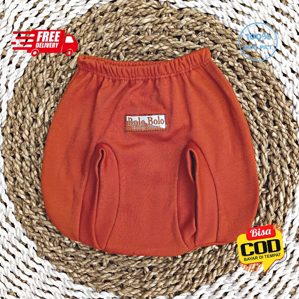 SALE 7.7 Serian Merah Bata - 3 pcs Celana Pop Bayi Baru Lahir 0 - 3 Bulan Brick Red Series merk SNI Bolo - Bolo