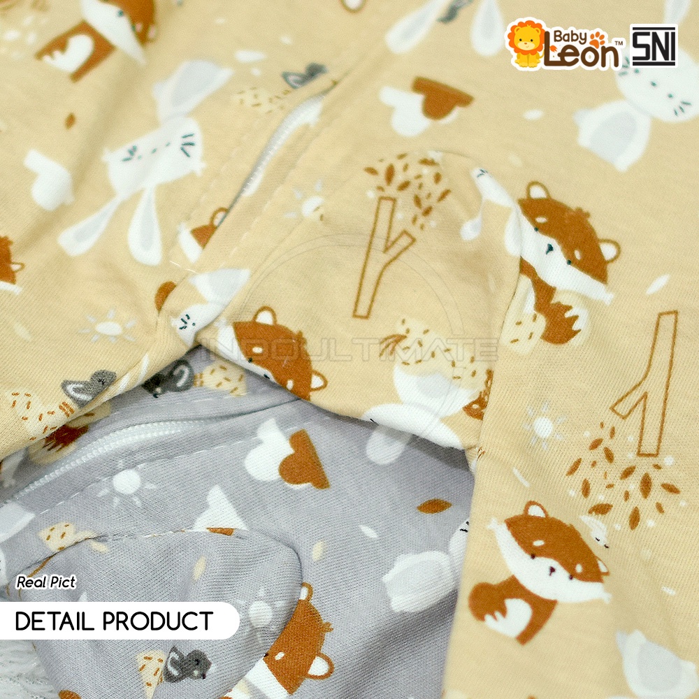 1 pcs Jumsuit Bayi Kaki Tutup Newborn BABY LEON (0-12 Bulan) Jumper Bayi Romper Bayi Baju Kodok Bayi Sleepsuit Baby Jumper Baju Bayi Panjang Kaki Buka DS-119 Jumper Kaki Tutup Bayi Jumpsuit Rib Bayi