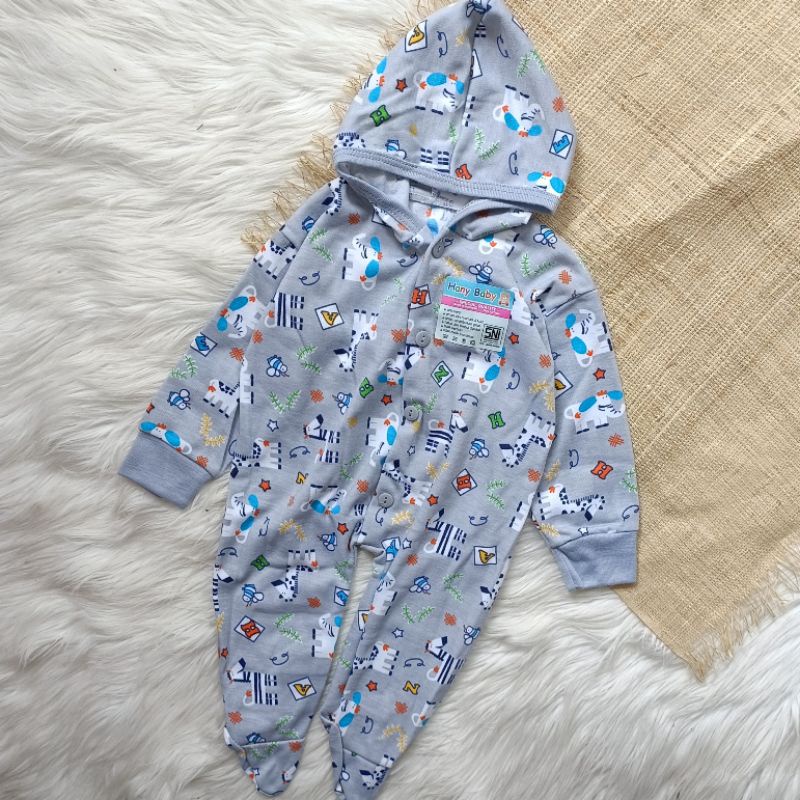 Jumper Hoodie bayi newbron printing premium 0-3 bulan