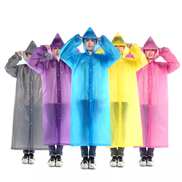 JAS HUJAN KOREA PLASTIK EVA RAINCOAT PONCHO TERUSAN ALL SIZE  TRASNSPARANT  DEWASA KUALITAS PREMIUM