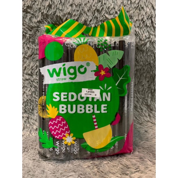SEDOTAN WIGO STERIL 6MM 12MM BOBA ES TEH HITAM KEMASAN PLASTIK HIGENIS