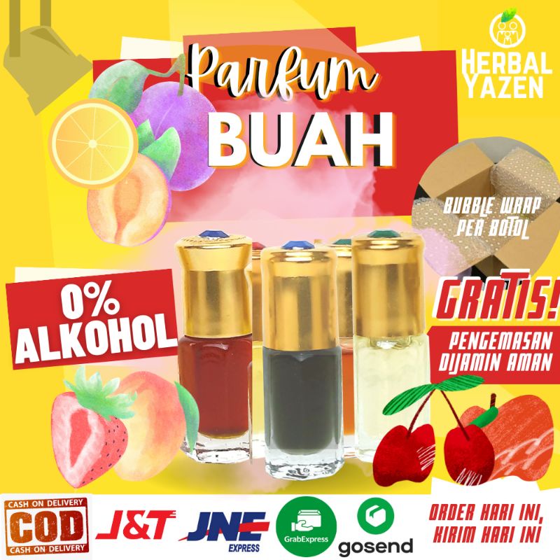 PARFUM FRUITY BUAH-BUAHAN Original Non Alkohol 3ml 6ml 12ml Parfum Original Bibit Parfum Murni Parfu