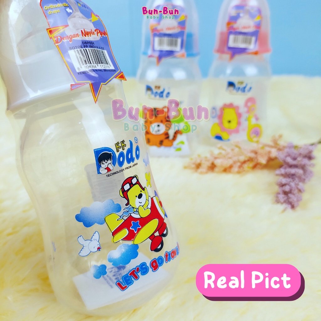 DODO Botol Susu Bayi 125ml ORTHODONTIC Nipple Gepeng Bottle Baby New Born Perlengkapan Baru Lahir Newborn BPA FREE Peralatan Makan MPASI Bunbunbabyshop