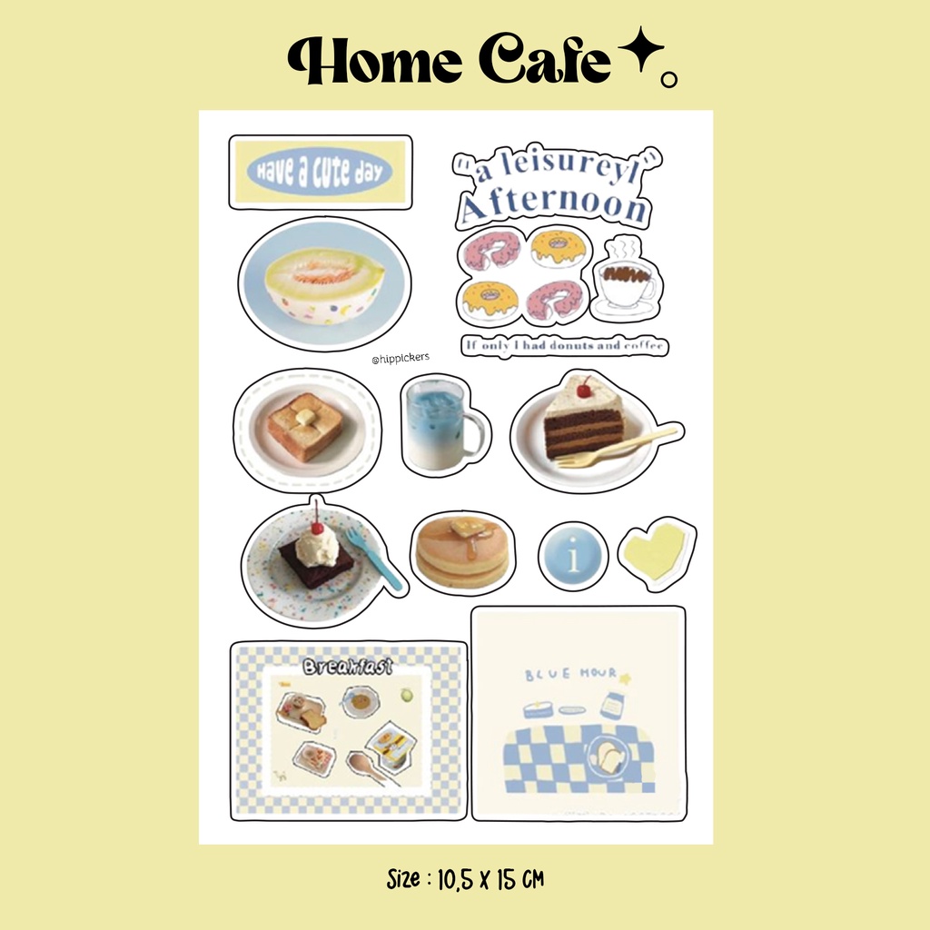 

(hippickers) Home Cafe Vynil Sticker Waterproff