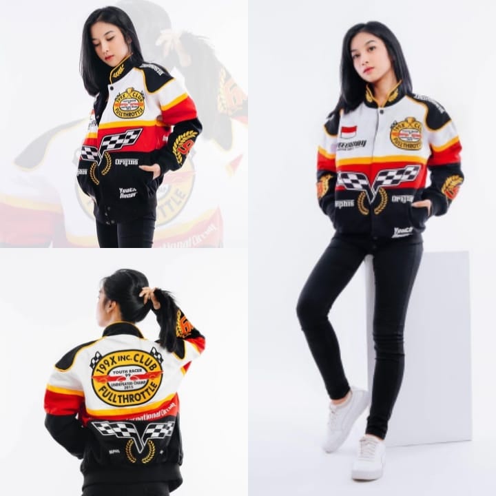 Jaket Vintage Jaket Bomber Jaket Nascar Speed Way Memphis Premium