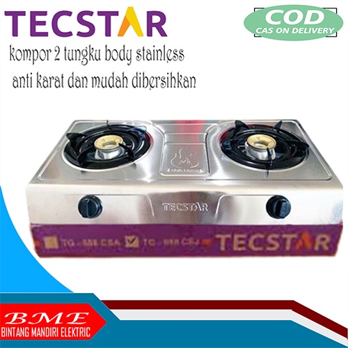 TECSTAR Kompor Gas Stainless 2 Tungku TG-688 CSJ