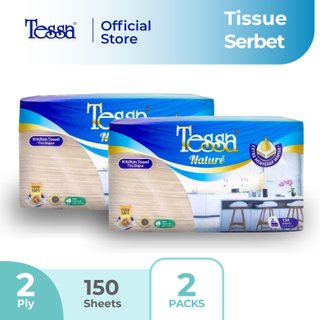 Tessa Nature Kitchen Towel Bundle 2 PACKS - Tissue Dapur Serap Minyak - Tisu Dapur